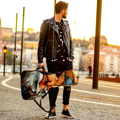 Étui de guitare acoustique 41 pouces imperméable avec motif renard multicolore - 6