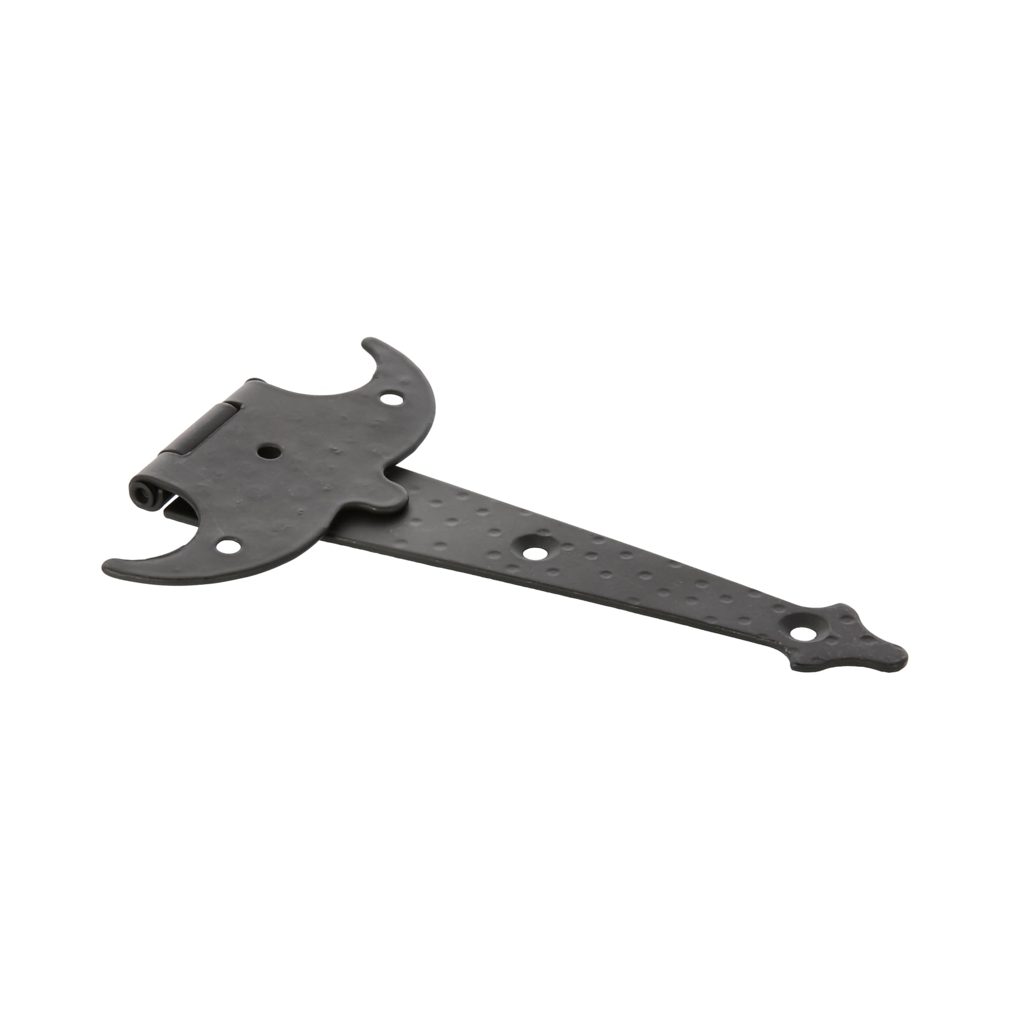 Amig - Charnière Renforcée | Deux Palmes | Noir | Acier Poinçonné | Style: Rustique | Forge pour Portes Battantes Lisses | Entrée et Passage Extérieurs et Intérieurs, et Armoires | Dimensions: 150 mm