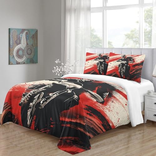Housses de couettes 3 pièces imprimé 3D microfibre douce - 5