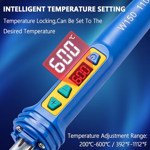Image of GNI Upgraded 150W LED Digital Adjustable Temperature Plastic Welder | 106PCS Welding Rods Repair Kit, 4 Tips 3 IN 1 Soldering Iron Kit, Plastic Welding Kit for DIY /Bumper Kayaks