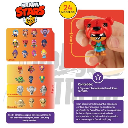 Brawl Stars 2 Bonecos de Ação Colecionáveis Sortidos BR2365