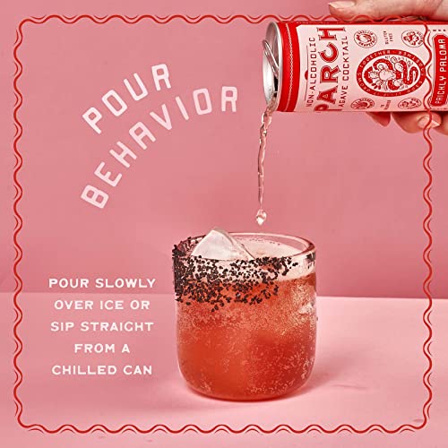 Image of PARCH Prickly Paloma, Ready to Drink Non Alcoholic Agave Cocktail Infused with Desert Botanicals & Adaptogens, Plant Based, Gluten Free & Vegan, Inspired by the Sonoran Desert (8.4 oz x 8 pack)