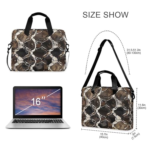 Maletín para portátil con estampado de piel de serpiente miniatura 4