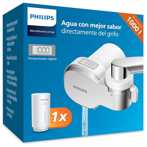 Philips Water filtro de agua OnTap AWP3705P1/10 – microfiltración con pantalla digital, capacidad de filtración de 1.000 L