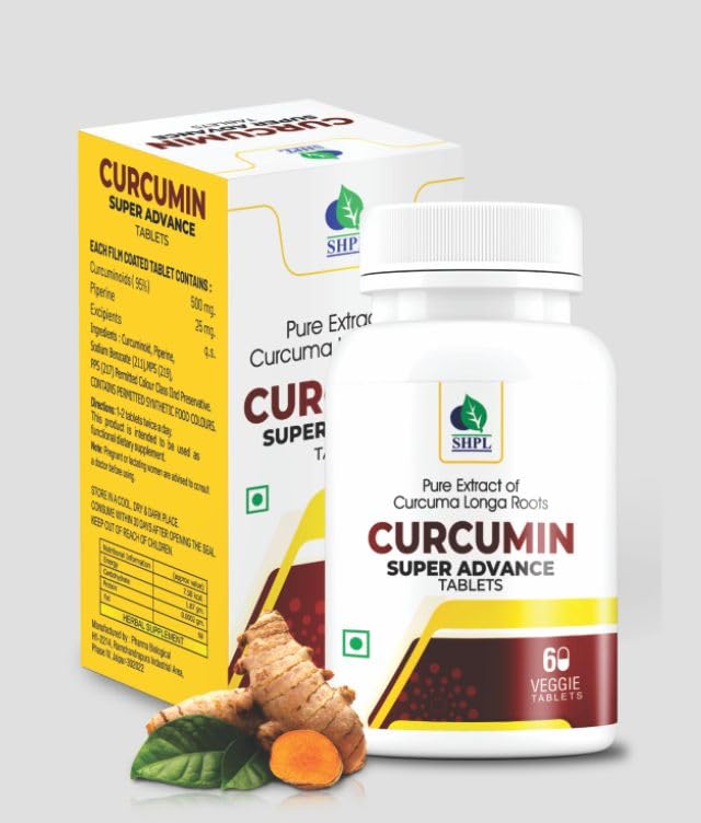 Curcumin Super Advance 60 Veggie Tablet (pack of 1) Embrace the power of nature's golden healer with Curcumin Super Advance Tablets. Enriched with potent curcumin extract and enhanced bioavailability, these tablets offer comprehensive support for inflammation reduction, joint health, and overall wellness.-image-1