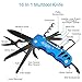 Bovgero Multitool Knife, 16 in 1 Pocket Knife, Handmade Multi Tool Knife, Gift for Men boyfriend dad him husband, Blue