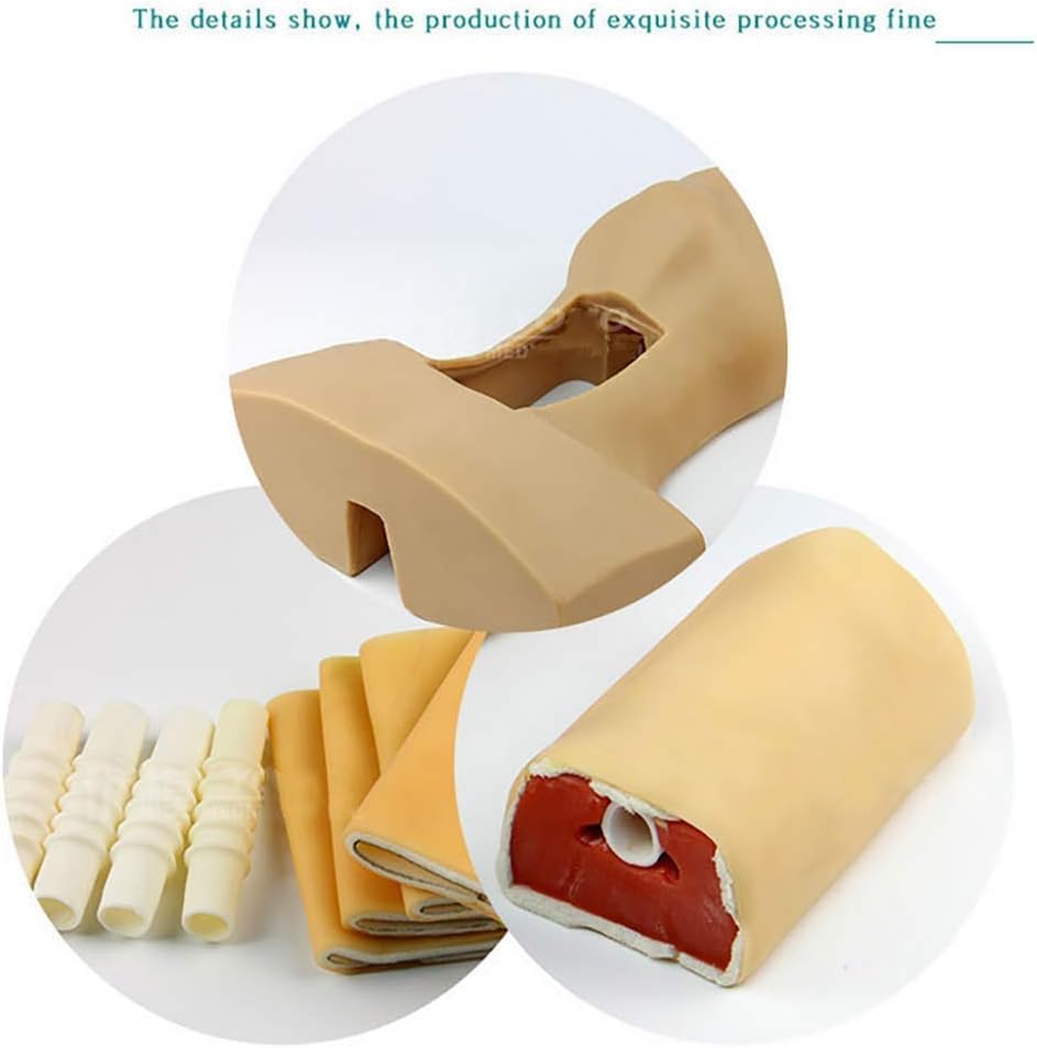Cricothyrotomy, Tracheotomy Care Training Manikin PVC Tracheostomy Simulator Model,with 4X Simulated Trachea and 4X Neck Skin for Hospitals,Schools,Research Centre etc