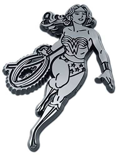 Image of Elektroplate Offcially Licensed DC Comics Wonder Woman Vintage OEM Chrome Emblem for Cars, Trucks, and All Auto | Universal Fit at 3.25 inch x 2.25 inch | Weatherproof