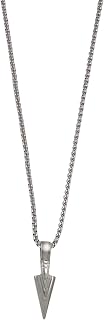 Dissara | Arrow Pendant Necklace for Men & Boys | Black Silver Stainless Steel Locket with Gold Chain | Fashion Neck Chain... Price In India