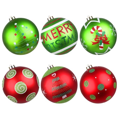 Lanpn 6 STK Große Weihnachtskugeln für Draußen, Grosse 15cm...