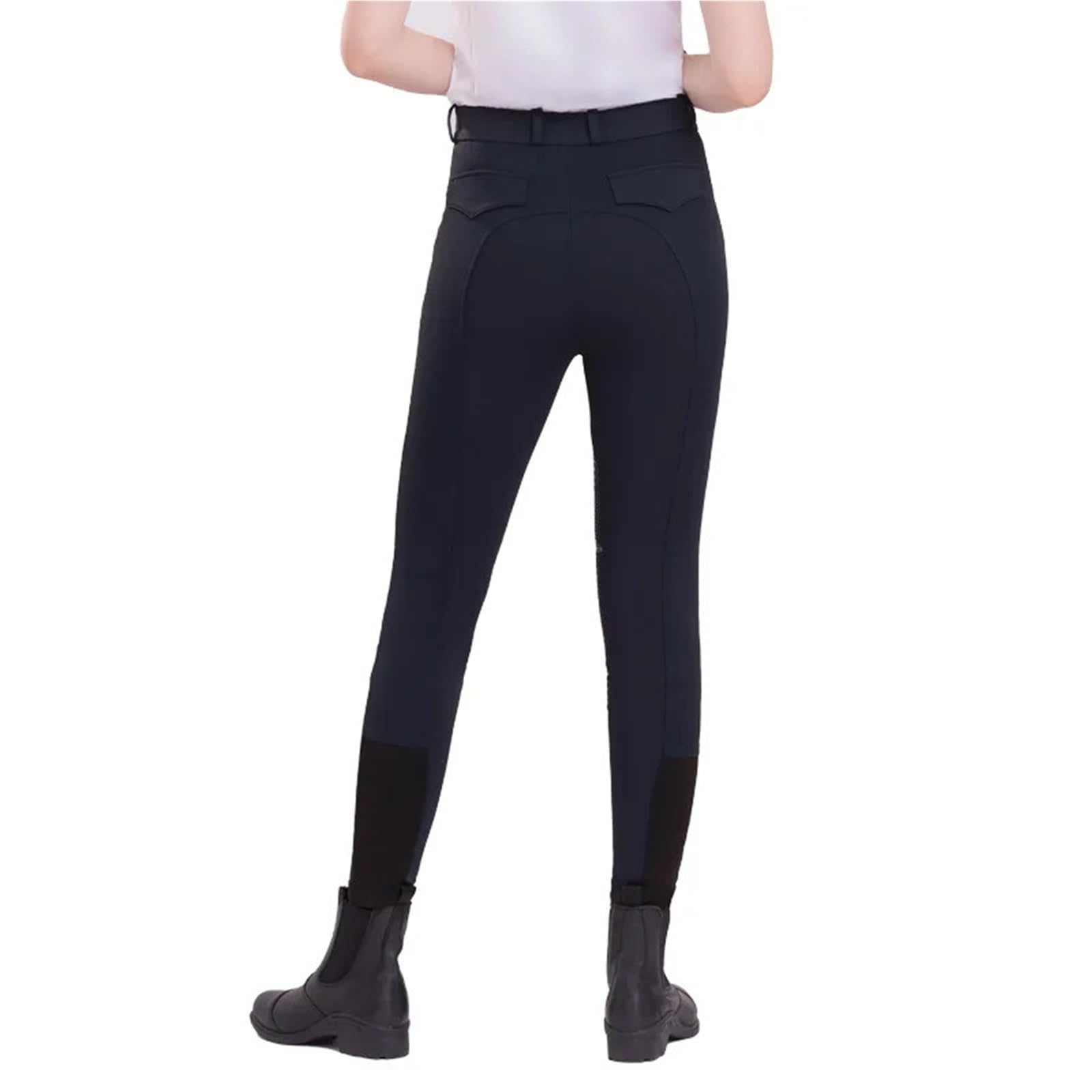 Pantalones Montar a Caballo Mujer Pantalones de Caballo Unisex Silicona for Montar a(White,34)