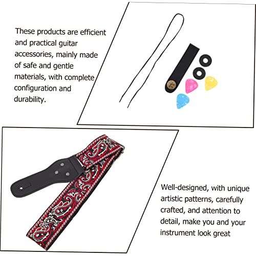 FAVOMOTO 1 Set Guitar Strap Set Leather Kit Metal Guitar Leather Waist Belt Guitar Belt Ukulele Shoulder Strap Guitar End Strap Tape Lace Up Blue Nylon Ukulélé Accessoires - Les Beatles, Paul McCartney, John Lennon, RIngo Starr, George Harrison FAVOMOTO 1 Set Guitar Strap Set Leather Kit Metal Guitar Leather Waist Belt Guitar Belt Ukulele Shoulder Strap Guitar End Strap Tape Lace Up Blue Nylon Ukulélé Accessoires – Image 7