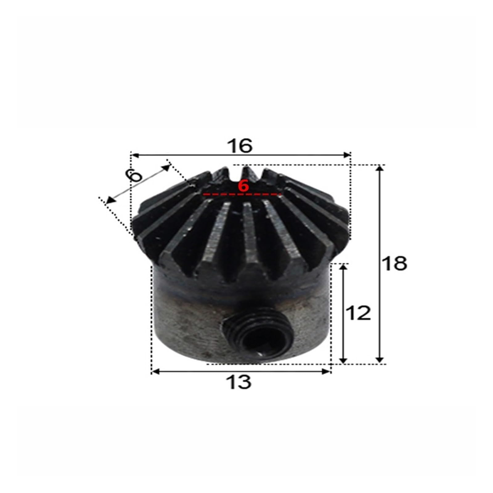 Bevel Gear Pinion Hardware Mechanical 1pcs Bevel Gear 1M 15Teeth Inner Hole 6 Mm Gear 90 Degrees Meshing Angle Steel Gears Screw Hole M5(8mm)