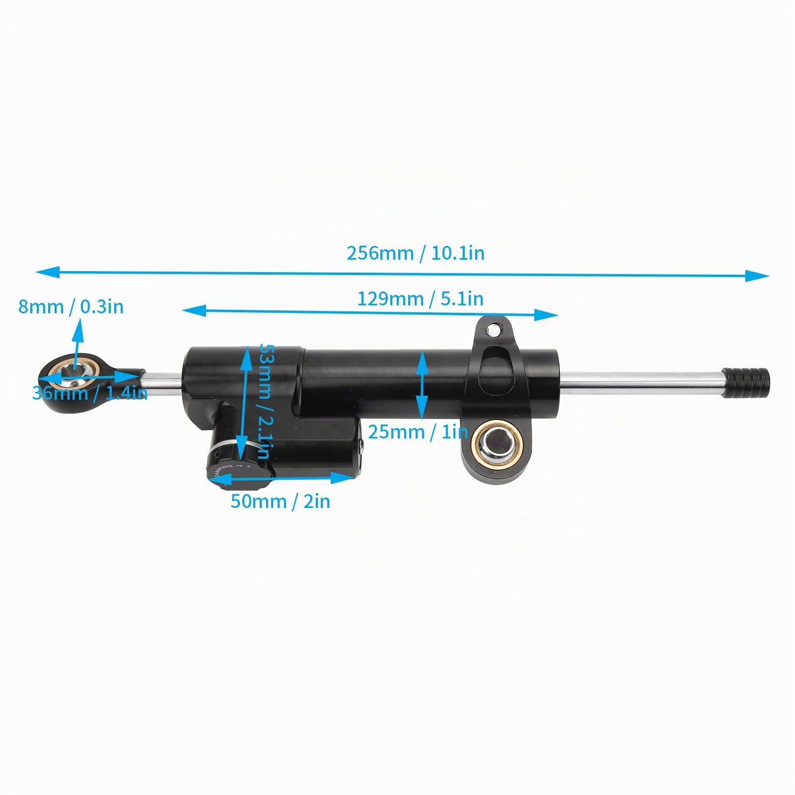 Amortisseur de direction de moto, Remplacement Universel D'accessoire de Contrôle de Sécurité de Stabilisateur D'amortisseur de Direction de Moto pour Moto