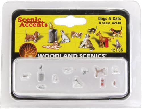 N Perros y gatos Woodland Scenics