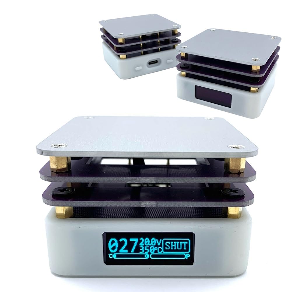 PD 65W Mini Heizplatte Temperaturregelung Vorwärmen Nacharbeitsstation Typ-C Vorheizen Heizplatte LED-Streifen Reparaturwerkzeuge,Präzise Temperaturregelung