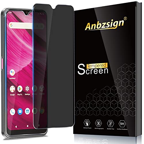 [2 Pack  (2022)/ Revvl 6x Pro 5G Privacy Screen Protector, Anti-Spy 9H Hardness Tempered Glass. - Anbzsign T-Mobile Revvl 6 Pro 5G