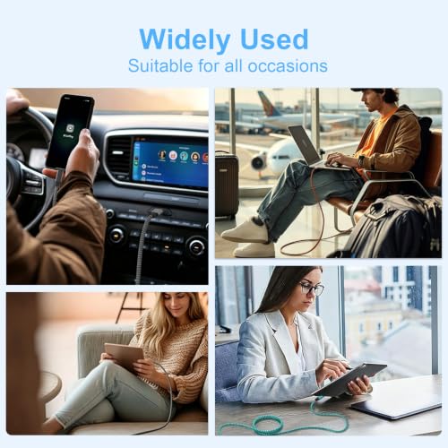 Exeric USB C to USB C Cable 60W Fast Charging Nylon Braided 3PACK 6FT - image 7