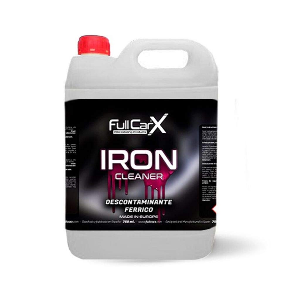 AutoFullCar – Iron Cleaner 5 litros FullCarX Limpia Llantas Coche Descontaminante Férrico PH Neutro Sin Ácidos, Apto Llantas Aluminio Cromadas Moto, Limpieza Detailing
