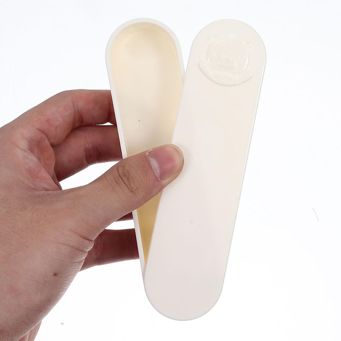 3pcs Bear Cotton Swab Storage Box White Pp Case for Counter Spaces image 4