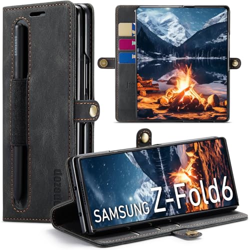 Housse en cuir Galaxy Z Fold 6 avec blocage RFID, l'élégance sûre pour professionnels