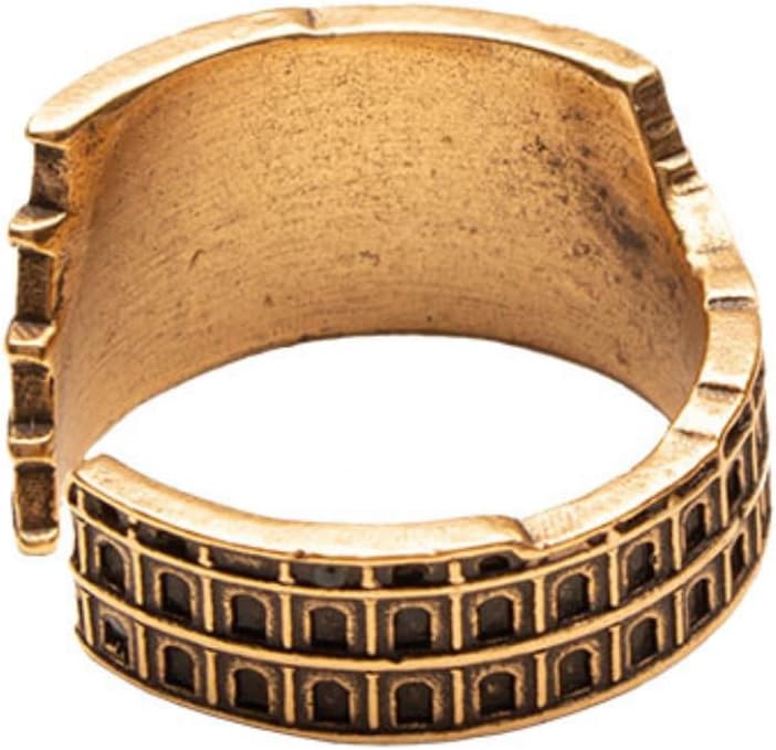 Roman Colosseum Ring - Antiqued Gold Plated- Adjustable
