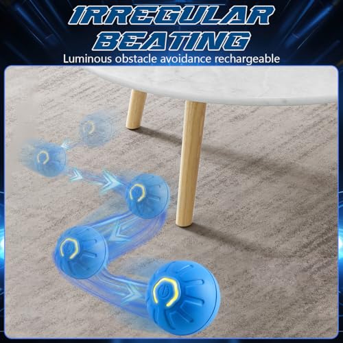 BSOON Intelligentes Interaktiver Ball für Hunde, Elektrisch, 2 Stück Automatisches Magic Hundespielzeug, Wiederaufladbar über USB (Blau+Orange)