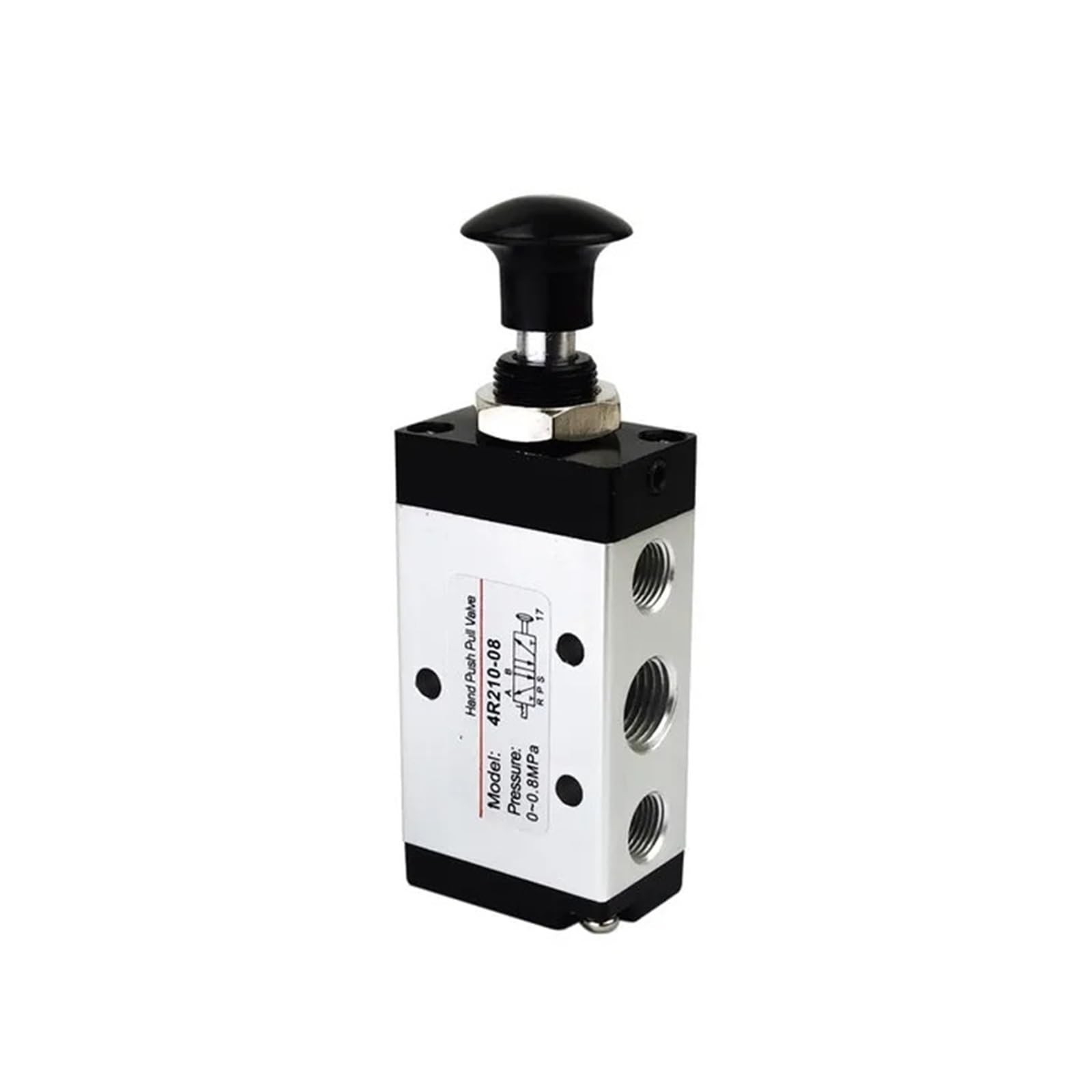 Vanne à tirette 4R210-8 pneumatique à commande mécanique avec raccords de 4mm