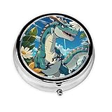 Design humanisé : joli motif dinosaure. La taille de la mini boîte à pilules est adaptée pour un placement facile dans une poche ou un portefeuille, et elle est pratique à transporter avec vous. La structure d'ouverture à bouton rend l'opération simple et rapide, et c'est un compagnon idéal pour les voyages et les sorties