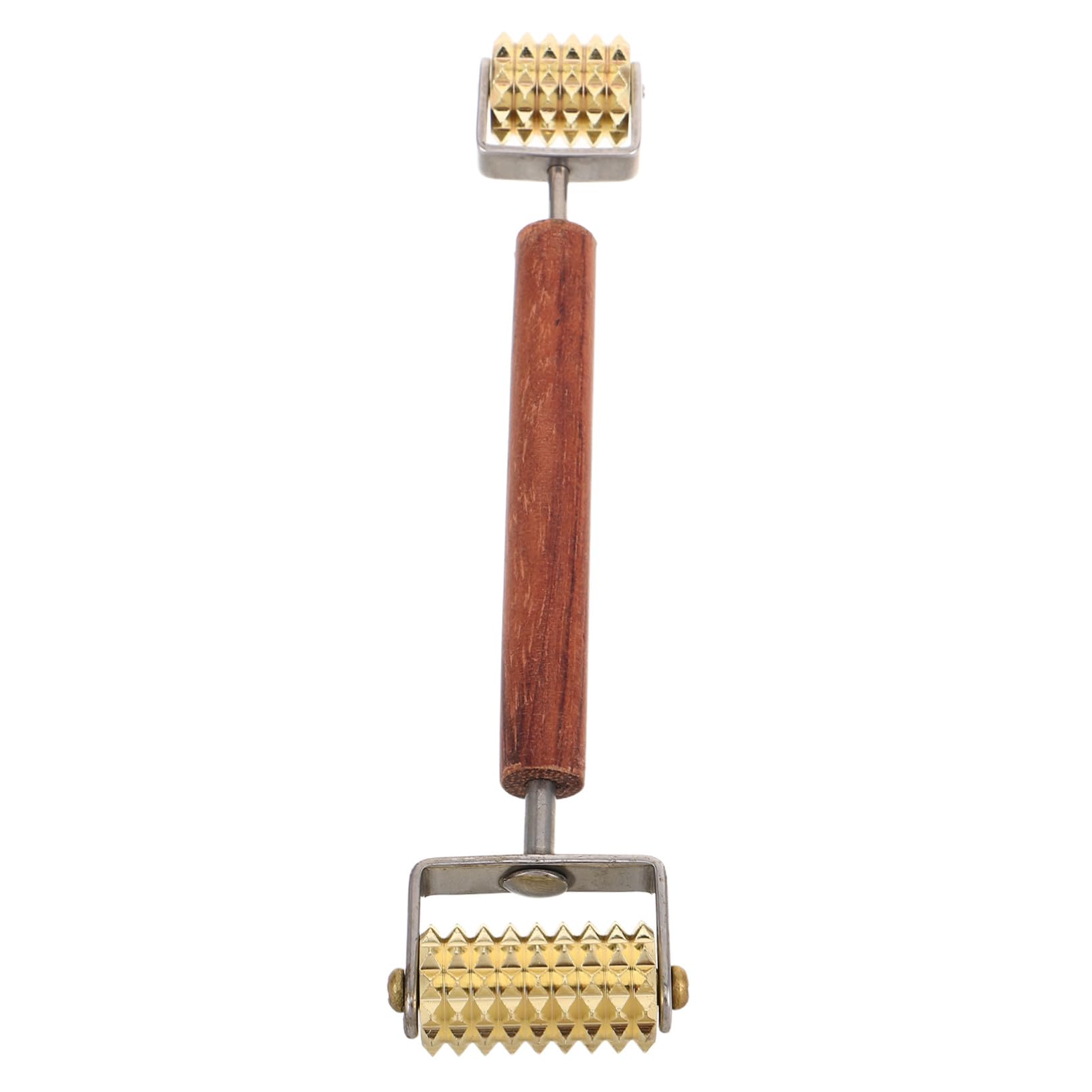 Healvian Rouleau de Massage Facial de V pour Femmes, Appareil D'amincissement du Visage en Acier Inoxydable et Bois, Stimulation Profonde et Circulation Améliorée pour Routine Quotidienne
