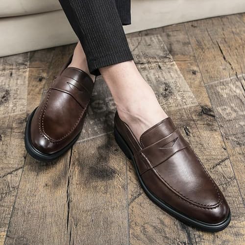 Slip-On Oxford Dress Formal Tuxedo Shoes for Men Plus Size Casual Business Pointed Toe Suit Shoes for Dating Prom Business Work2