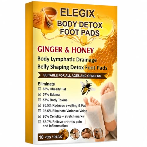 Image of Foot Patches - Stress Relief Detox Patch with Ginger, Lymphatic Drainage And Toxin Cleansing Pads - Deep Sleep Support Foot Pads for Men And Women (10 Patches - Pack Of 1)