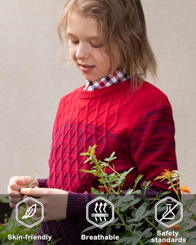 Image of BOBOYOYO Boys Sweaters 100% Cotton Cable Knit Kids Sweater Striped Pullover