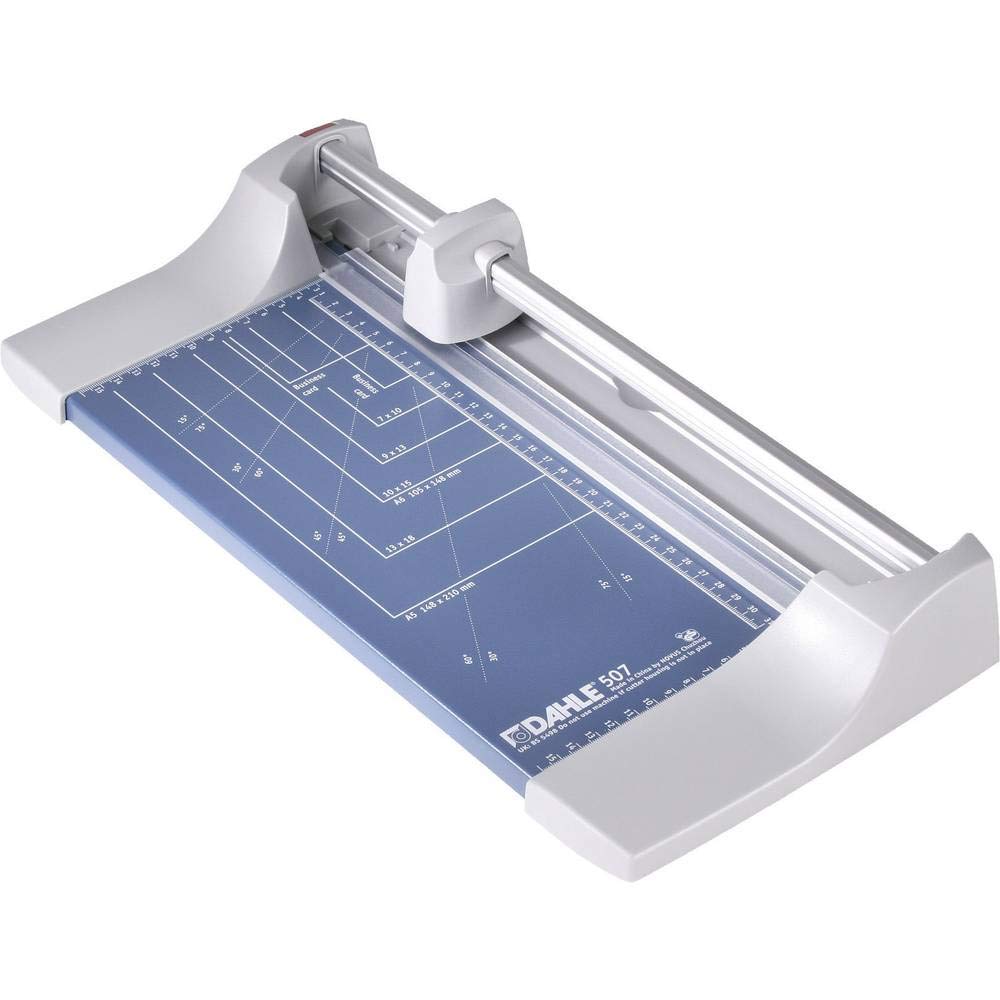 Dahle - Cizalla para papel (46,4 x 21,3 x 7,3 cm, longitud de corte 320 mm, capacidad de corte 0,8 mm, tamaño A4), color azul