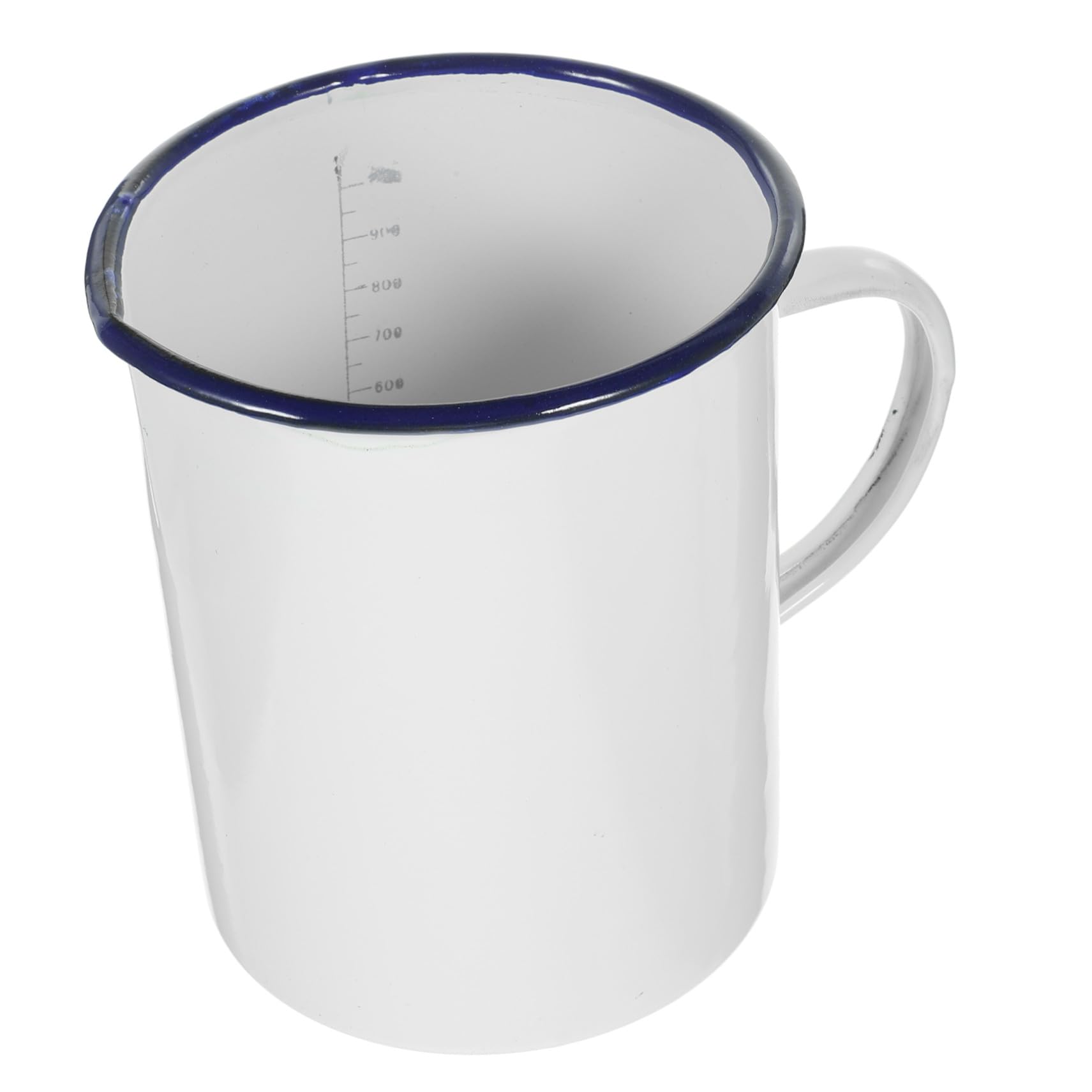 Cabilock Taza Medidora de Esmalte Estilo Retro Vintage Portátil para Café y Leche para Cocina y Desayuno