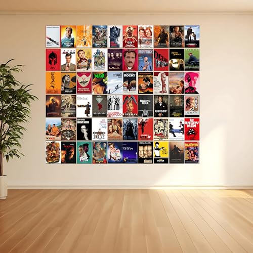Image of Good Hope Set of 60 Bollywood & Hollywood Movie Posters, Iconic Film Collection for Home Decor Perfect For Bedroom Living Room Wall Decor Gift Wallpaper sticker Hostel Boys Girls (Hollywood, A5 (6x9 inch))