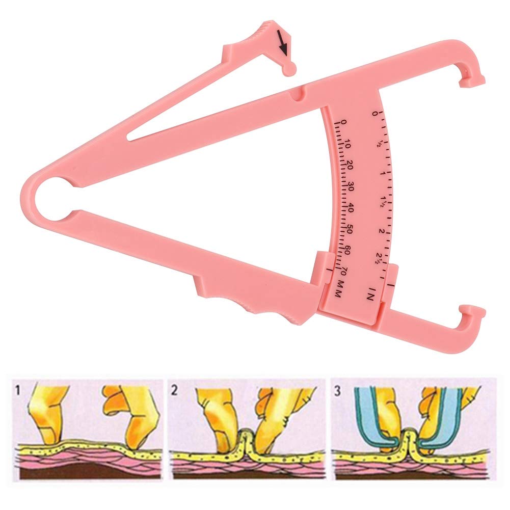 Pink ABS Body Fat Caliper, 2Pcs Body Fat Tester, for Home Adults-image-30