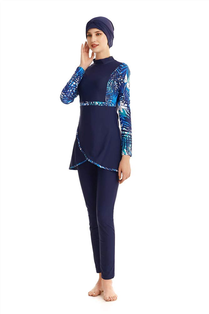 obaSeteck Full Coverage Islamic Burkini Modest Swimwear Long Sleeve Bathing Suit,Muslim Swimsuits for Women (Z5, 3XL, 3X_l)