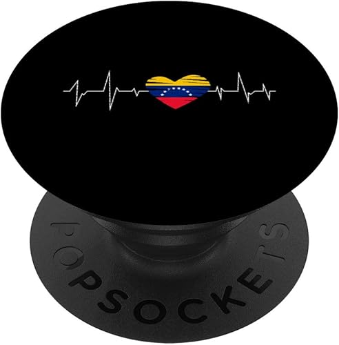 I'm American My Heart Beats for Venezuela Pop Socket Bandera - PopSockets Grip and Stand for Phones and Tablets