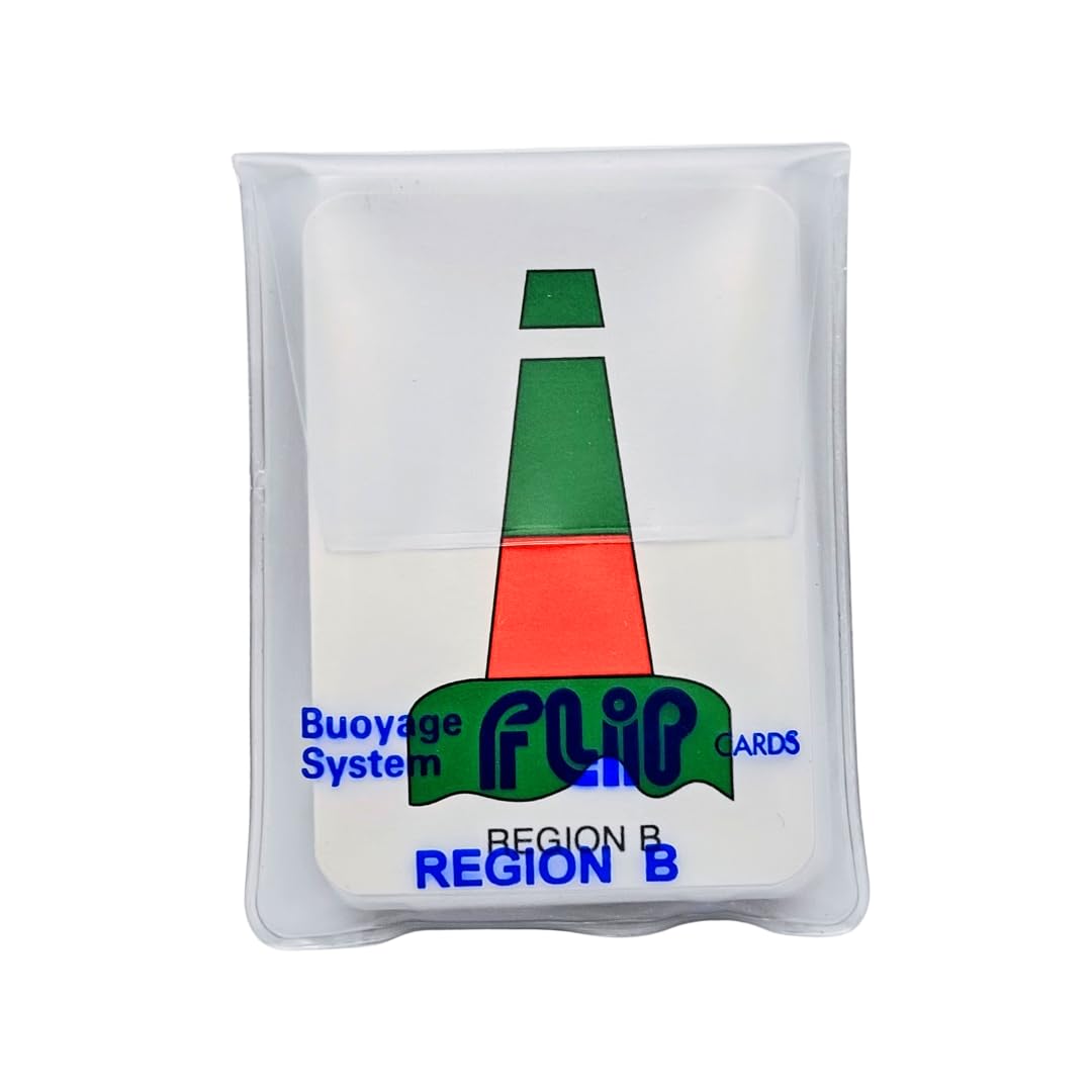 Marine Flip Cards - IALA Buoyage 'Area B' Marine Flash Cards for Study, Revision and Training RYA/MCA/ICC