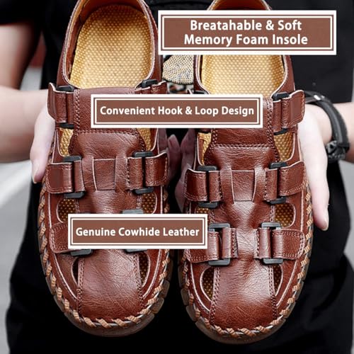 Men’s Hiking Trail Sandals: Outdoor Closed Toe Sport Shoes with Arch Support2