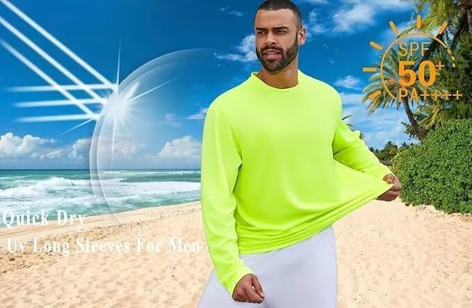 LeeHanTon Men's Sun Shirts Sun Protection Hoodie Shirt UPF 50+ Long Sleeve Work Athletic Shirt with Hooded for Fishing Hiking - Image 6