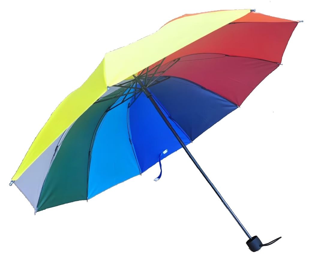 zmgmsmh Color Rainbow Umbrella Fashion Long Handle Straight Anti-UV Sun/Rain Stick Umbrell