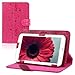 Aokdis Universal Leather Stand Case Folio Cover Magic Leather Case for RCA 7" 7 Inch Android Tablet Pc (Hot Pink 2)