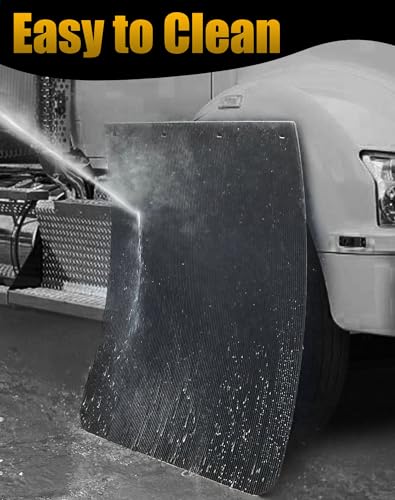 Image of Semi Truck Mud Flaps 24 inchx30 inch, Universal Heavy Duty Polymer MudFlaps Thickened Fender for Semi Truck Tractor Trailer (Pair)