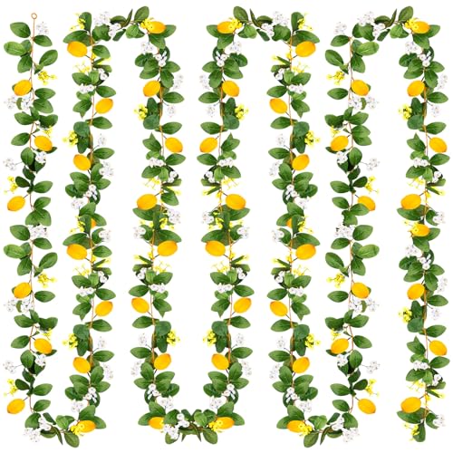 KVCSYAW 4 Pcs Artificial Lemon Flower Garland Vine