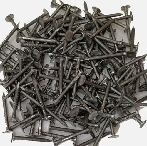 Chiodi a testa grande in alluminio, 30 mm x 2,65 mm, per tetti, in feltro, antiruggine, per tetti, feltro, 50 chiodi