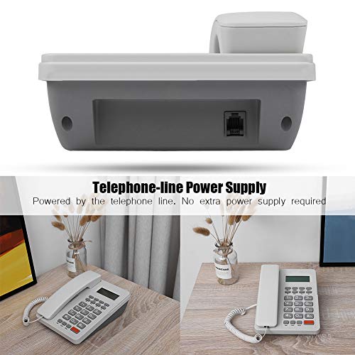 Teléfono de línea con cable para escritorio blanco miniatura 5