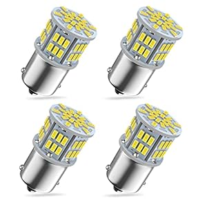 1156 Bulb Reverse Light, Led 1141 1003 7506 BA15S Bulbs, 12V-24V 54-SMD Used for Truck Car Backup Reverse Lights, Tail Parking Lights,Camper Trailer RV Interior Light, 4pcs White