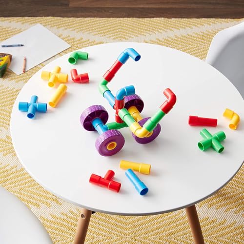 Image of Pipe Building Blocks for Kids 75 pcs,Fun Puzzle Game for Boys and Girls, Skill Development Educational and Learning Toy,Preschool Classroom Game, BPA Free Non Toxic Durable Multicolour, Best Gift
